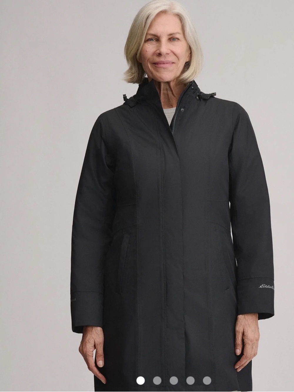 Eddie Bauer Women's Girl on the Go Insulated Trench Coat Black NWT Size S
